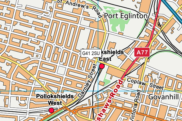 G41 2SU map - OS VectorMap District (Ordnance Survey)