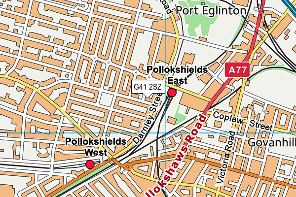 G41 2SZ map - OS VectorMap District (Ordnance Survey)