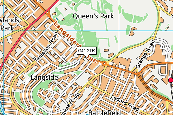 G41 2TR map - OS VectorMap District (Ordnance Survey)