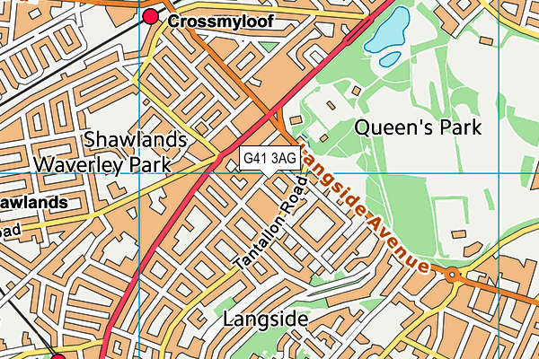 G41 3AG map - OS VectorMap District (Ordnance Survey)