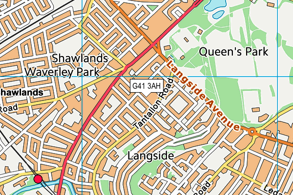 G41 3AH map - OS VectorMap District (Ordnance Survey)