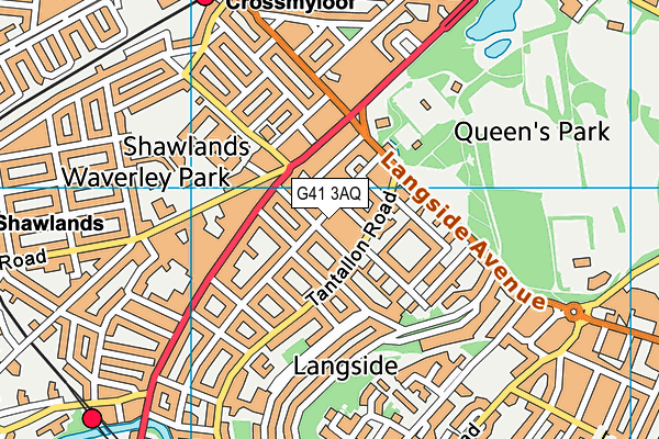 G41 3AQ map - OS VectorMap District (Ordnance Survey)