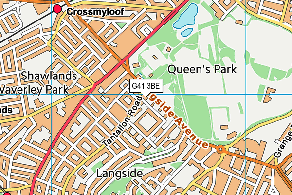 G41 3BE map - OS VectorMap District (Ordnance Survey)