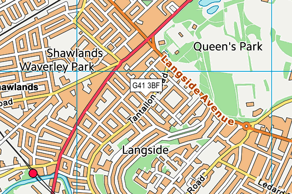 G41 3BF map - OS VectorMap District (Ordnance Survey)