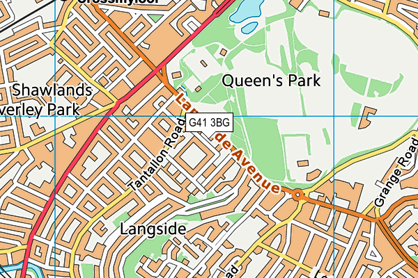 G41 3BG map - OS VectorMap District (Ordnance Survey)