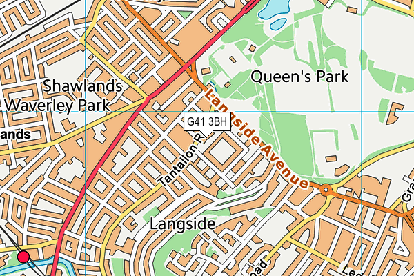 G41 3BH map - OS VectorMap District (Ordnance Survey)