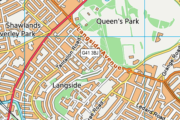 G41 3BJ map - OS VectorMap District (Ordnance Survey)