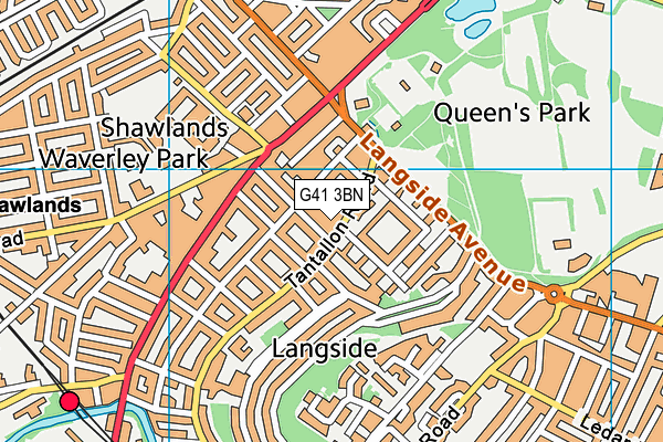 G41 3BN map - OS VectorMap District (Ordnance Survey)