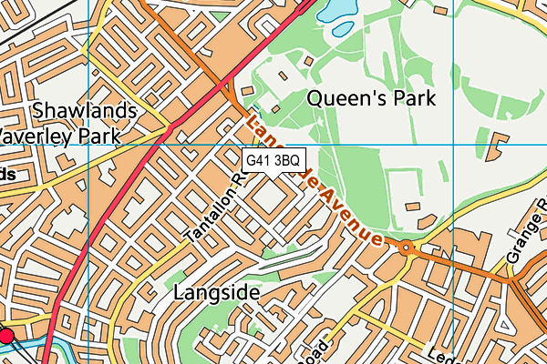 G41 3BQ map - OS VectorMap District (Ordnance Survey)