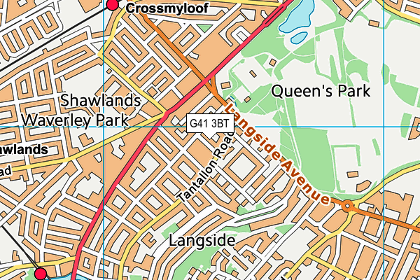 G41 3BT map - OS VectorMap District (Ordnance Survey)