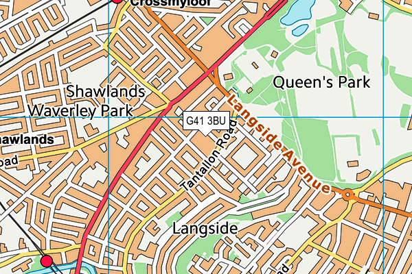 G41 3BU map - OS VectorMap District (Ordnance Survey)