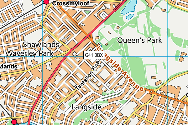 G41 3BX map - OS VectorMap District (Ordnance Survey)