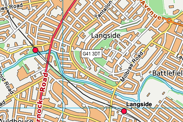 G41 3DT map - OS VectorMap District (Ordnance Survey)