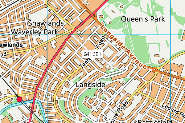G41 3EH map - OS VectorMap District (Ordnance Survey)