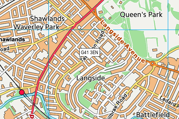 G41 3EN map - OS VectorMap District (Ordnance Survey)