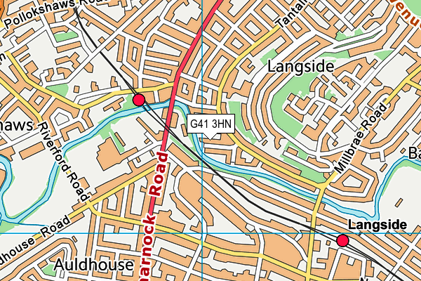 G41 3HN map - OS VectorMap District (Ordnance Survey)