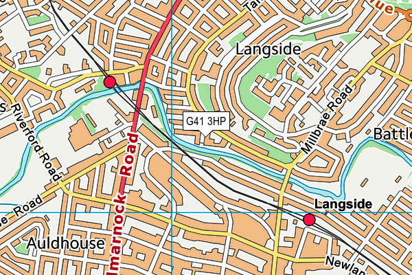 G41 3HP map - OS VectorMap District (Ordnance Survey)