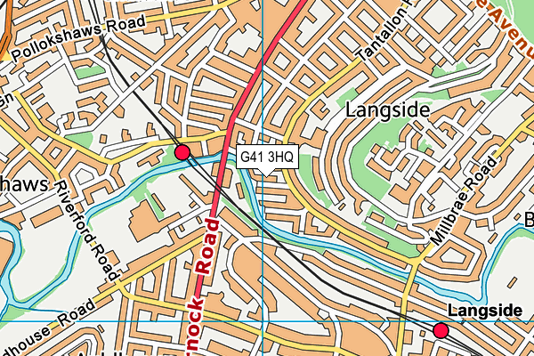 G41 3HQ map - OS VectorMap District (Ordnance Survey)