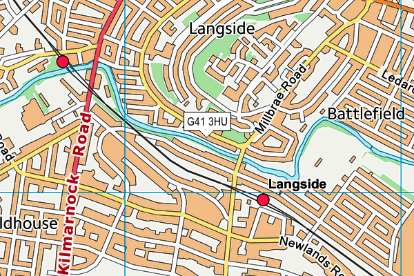 G41 3HU map - OS VectorMap District (Ordnance Survey)