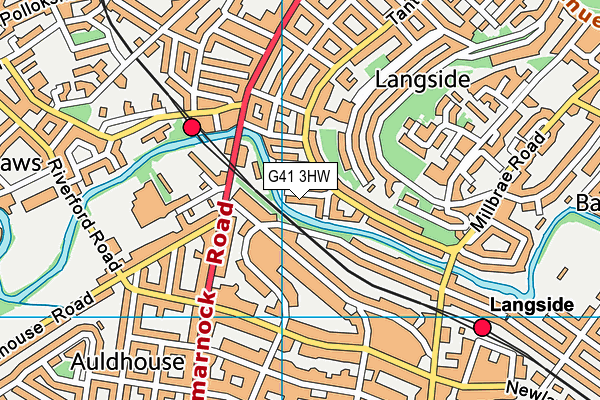 G41 3HW map - OS VectorMap District (Ordnance Survey)