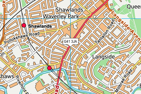 G41 3JA map - OS VectorMap District (Ordnance Survey)