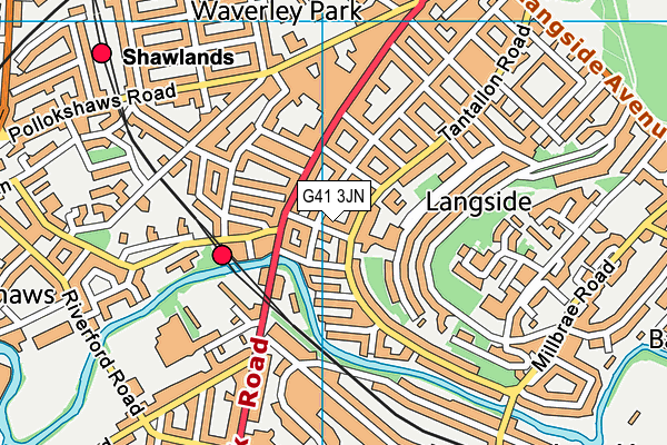 G41 3JN map - OS VectorMap District (Ordnance Survey)