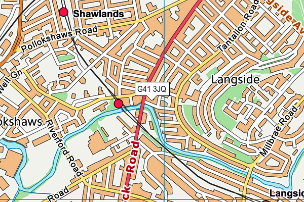 G41 3JQ map - OS VectorMap District (Ordnance Survey)