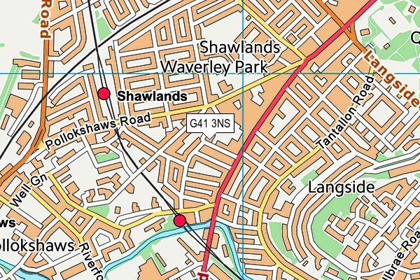 G41 3NS map - OS VectorMap District (Ordnance Survey)