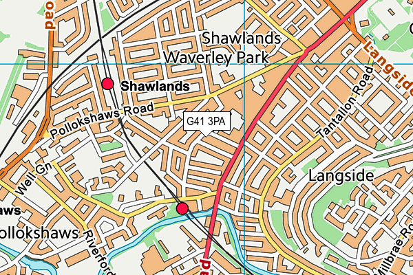 G41 3PA map - OS VectorMap District (Ordnance Survey)