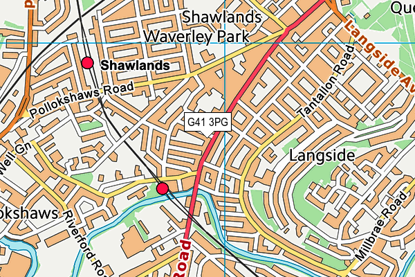 G41 3PG map - OS VectorMap District (Ordnance Survey)