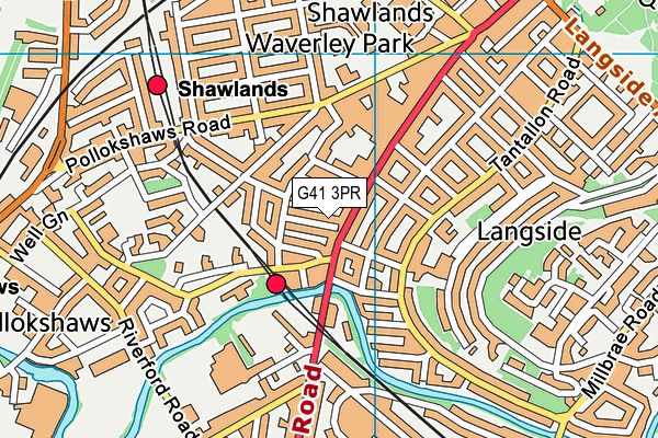 G41 3PR map - OS VectorMap District (Ordnance Survey)