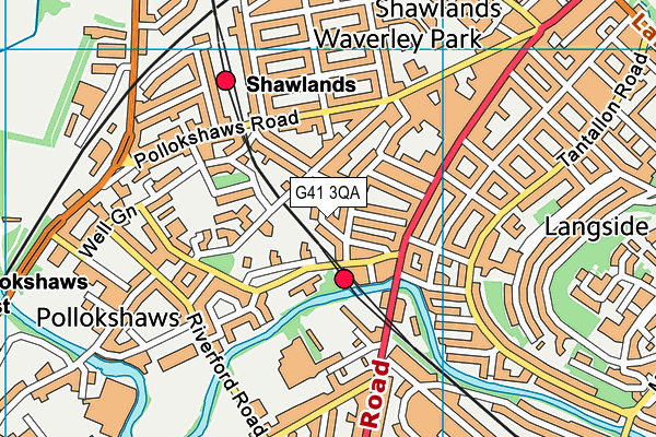 G41 3QA map - OS VectorMap District (Ordnance Survey)