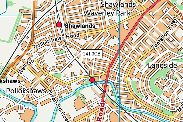 G41 3QB map - OS VectorMap District (Ordnance Survey)