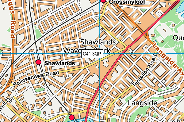 G41 3QP map - OS VectorMap District (Ordnance Survey)