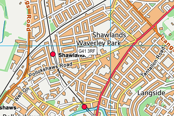 G41 3RF map - OS VectorMap District (Ordnance Survey)