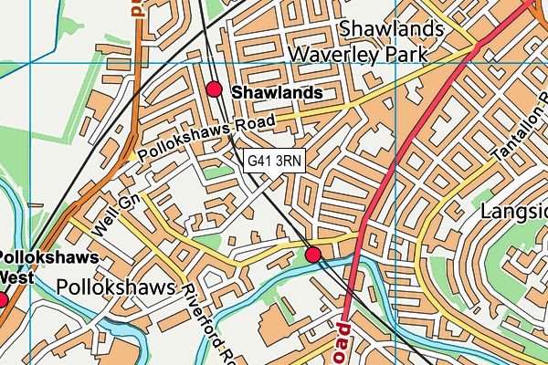 G41 3RN map - OS VectorMap District (Ordnance Survey)