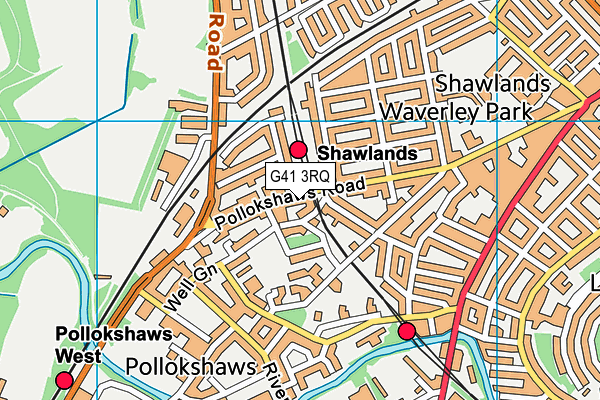 G41 3RQ map - OS VectorMap District (Ordnance Survey)