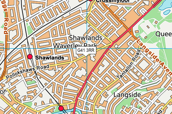 G41 3RR map - OS VectorMap District (Ordnance Survey)