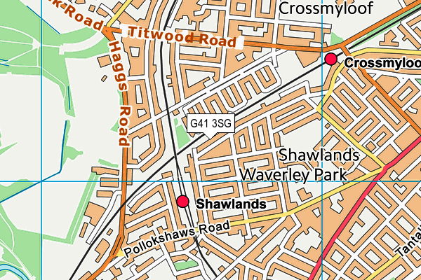 G41 3SG map - OS VectorMap District (Ordnance Survey)