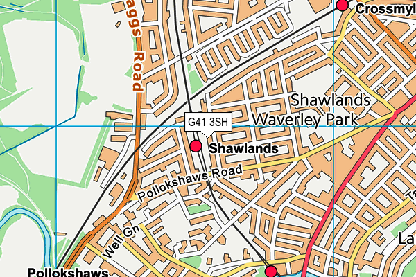 G41 3SH map - OS VectorMap District (Ordnance Survey)