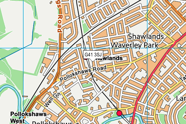 G41 3SJ map - OS VectorMap District (Ordnance Survey)