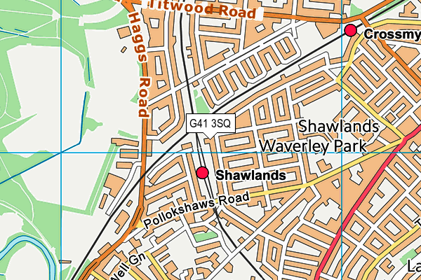 G41 3SQ map - OS VectorMap District (Ordnance Survey)