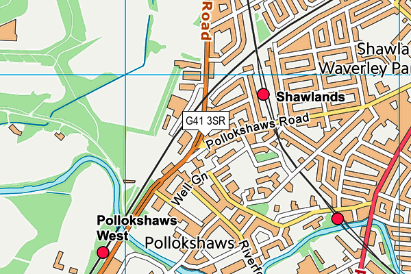 G41 3SR map - OS VectorMap District (Ordnance Survey)