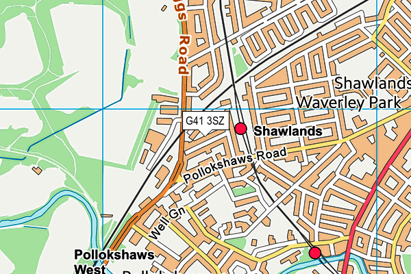 G41 3SZ map - OS VectorMap District (Ordnance Survey)