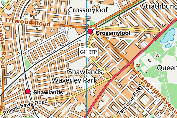 G41 3TP map - OS VectorMap District (Ordnance Survey)