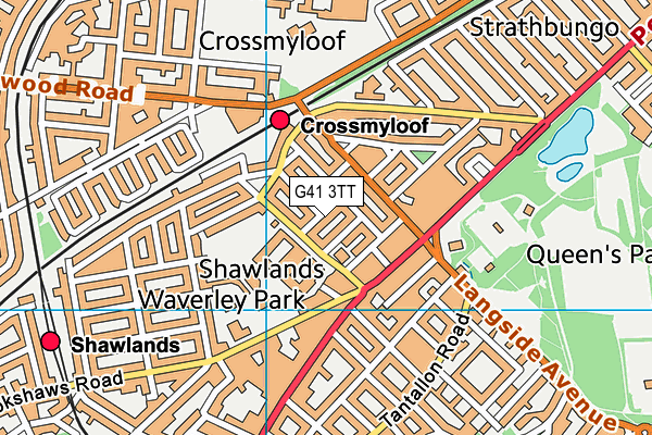 G41 3TT map - OS VectorMap District (Ordnance Survey)