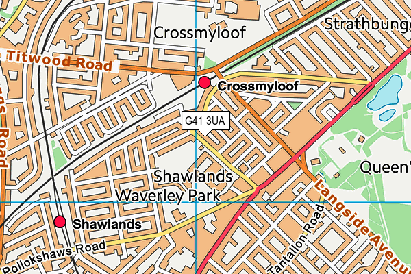 G41 3UA map - OS VectorMap District (Ordnance Survey)