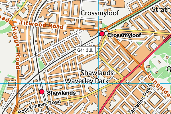 G41 3UL map - OS VectorMap District (Ordnance Survey)