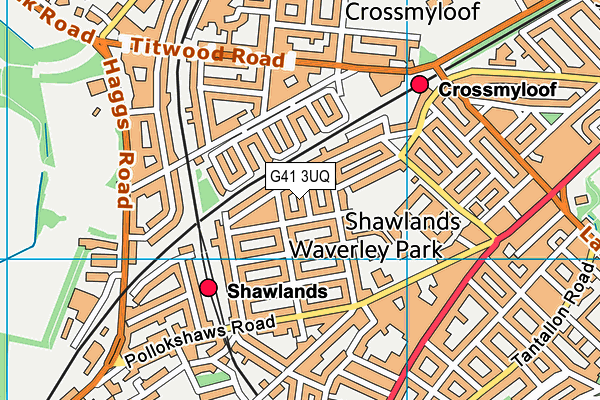 G41 3UQ map - OS VectorMap District (Ordnance Survey)