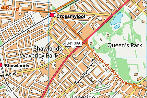 G41 3XA map - OS VectorMap District (Ordnance Survey)